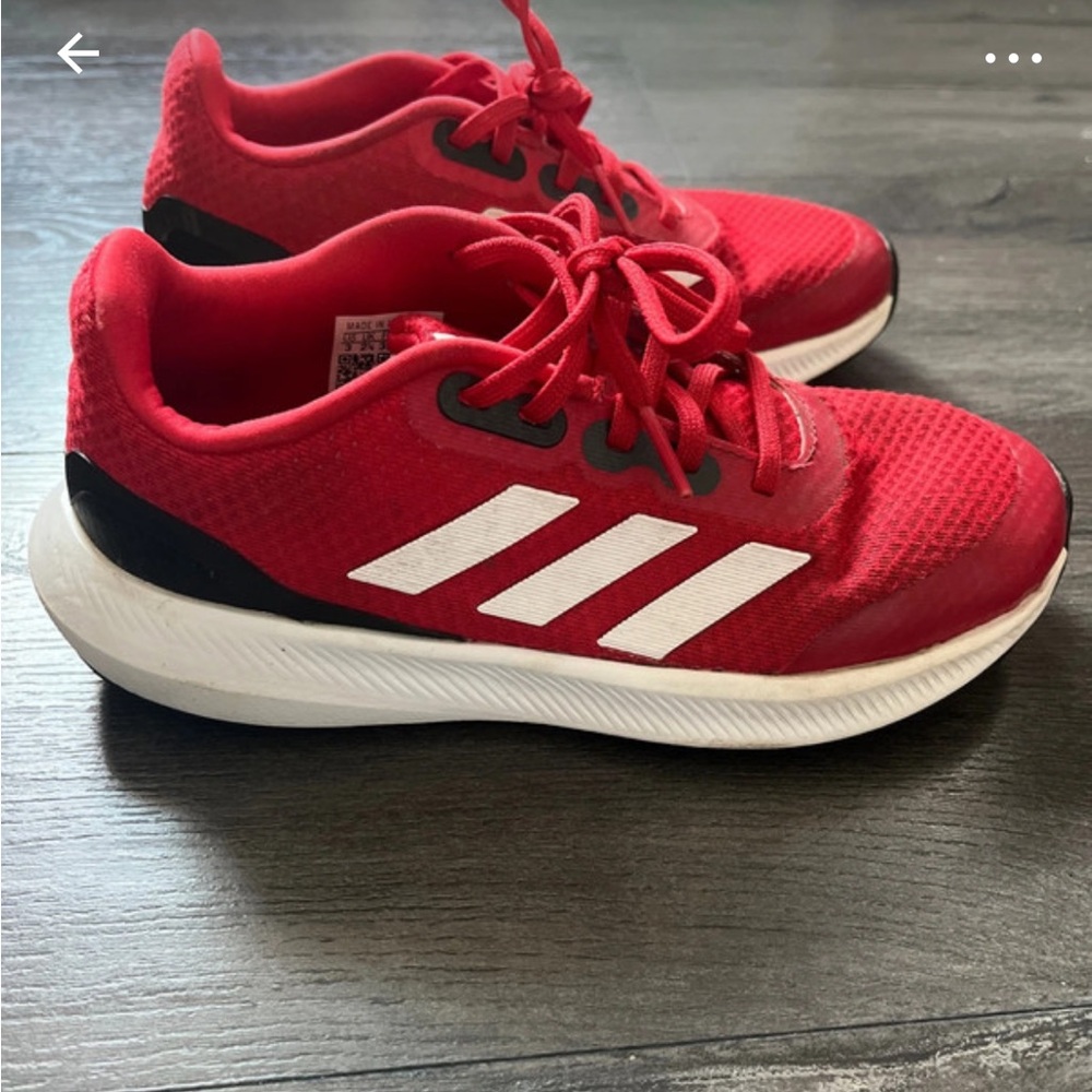 adidas Kids Red and White Athletic Sneakers